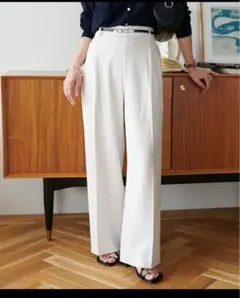 新品未使用！ディスコート ベルト付き欲張りストレートタックパンツ PS