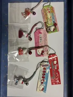 ハローキティ 根付ストラップ 4点セット