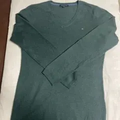 ★極美品★トミーヒルフィガーニットグリーンSサイズ
