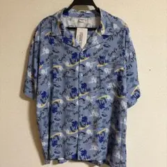 【新品タグ付】PEANUTS スヌーピー 総柄 半袖シャツ L