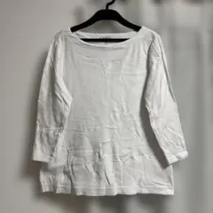 レディース カットソー Croft& ホワイト 五分袖 Tシャツ XS