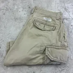 ラルフローレン　カーゴショートパンツ　W32　ベージュ　無地　古着
