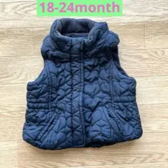 babyGap ハート模様 ネイビー ベスト 18-24ヶ月