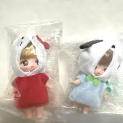 ぷちリカちゃん サンリオキャラクターズ　ポチャッコ　ハローキティ　2体セット