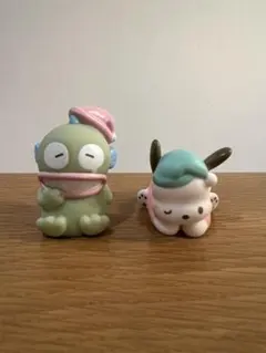 Sanrio バンダイおねむカプセルトイ　ポチャッコ　ハンギョドンフィギュア