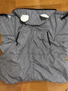 くま耳フード付き防寒ケープ ベビーカー抱っこ紐　抱っこひもカバー 防寒