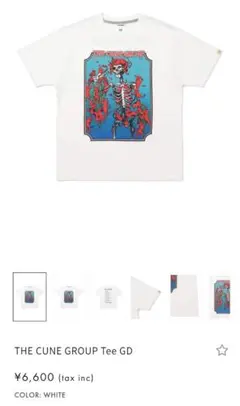 CUNE THE CUNE GROUP Tee GD ホワイト Tシャツ Lのサムネイル
