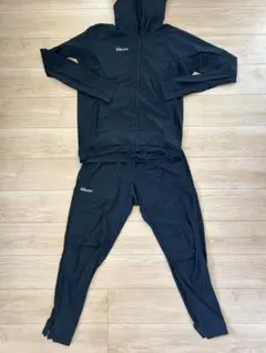 ATHLETA フーデッドジャージ 上下セット ブラック