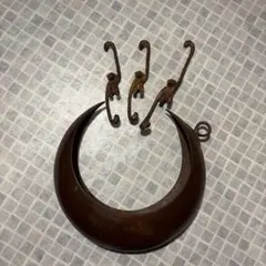 本場南部鉄器】吊り三日月 花瓶 猿手のフック4個セット 0.9キログラム
