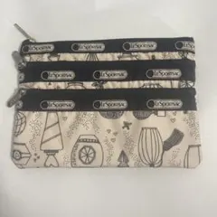 美品　レスポートサック　3zipポーチ SWEET ESSENCE CREAMのサムネイル