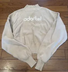 GYDA ベージュ クロップドセーター ハイネック