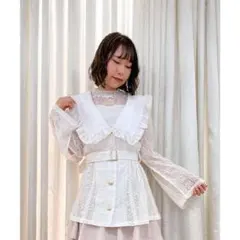 新品★axesfemme 総レースシアーケープジャケット★