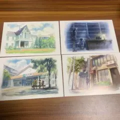 コナン展　アニメ 30周年　水彩美術ポストカード　4枚　蘭新一小五郎少年探偵団②