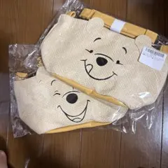 【新品未使用】くまのプーさん　プレミアム編みバスケット風ショルダー　バッグ