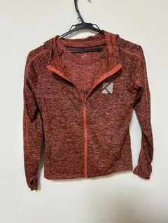 オレンジ系 フルジップフード付きジャケットとTシャツセット Mサイズ