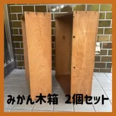 みかん木箱 2個セット 農作業 DIY 果物箱 インテリア コンテナ ケースのサムネイル