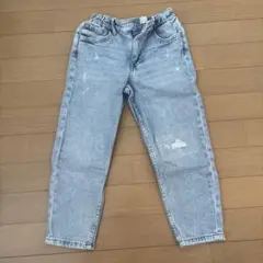 h&mキッズダメージデニムパンツ ライトブルー