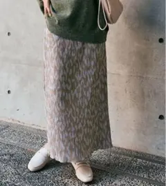 kirakirashop 総柄 ランダム プリーツ ナロー スカートのサムネイル