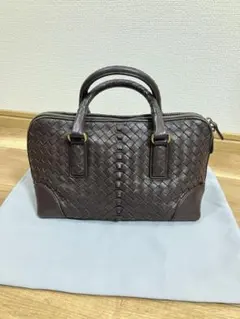 BOTTEGA VENETA イントレチャート ハンドバッグ ダークブラウンのサムネイル