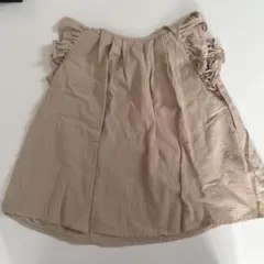 ベビー服 フリルワンピース ベージュ