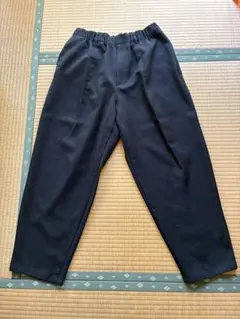 GU イージー ワイドスラックス パンツ 黒 XL バレルレッグ
