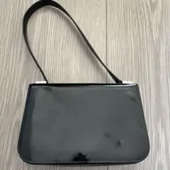 エナメル フォーマルバッグ 黒 ハンドバッグ パーティーバッグ