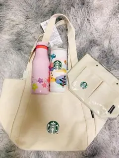 新品　スターバックス トートバッグ　タンブラー　バックインバック