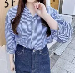 INGNI 多種ボタン後ろレースアップタケノコタックシャツ