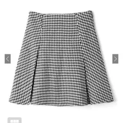 インパン裏地付き千鳥柄フレアミニスカート［mei25］