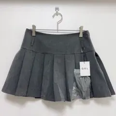 GRL グレイル プリーツミニスカート グレー M 韓国風 美脚 裏地付