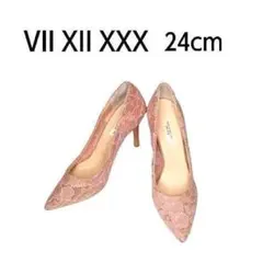 美品 VII XII XXX レース ピンク ハイヒール 24cmのサムネイル