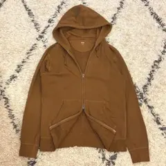 【y2k】00s old UNIQLO ジップパーカー ブラウン