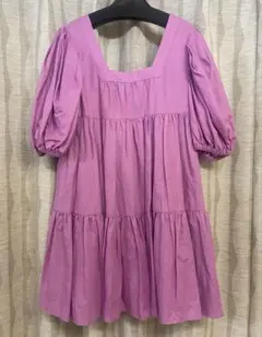 ALEXIA STAM コットンリネンワンピース　Sサイズ　ピンク