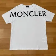 超美品★ モンクレール　文字ロゴ　ワッペン　S ホワイト　Tシャツ　5S746 超美品☆ モンクレール 文字ロゴ ワッペン S ホワイト Tシャツ 5S746