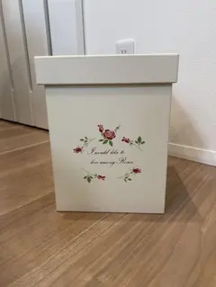 木製ゴミ箱　バラ柄のサムネイル