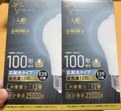 ORALUCE 人感センサー付 LED電球 100形相当 昼光色 2個セット