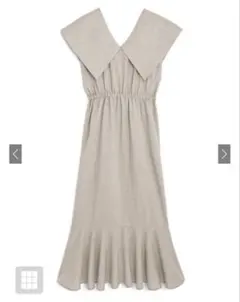 ベージュ ビックカラーワンピース 新品未使用