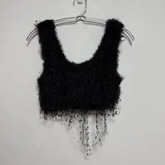 todayful Fringe Knit Bustier