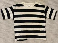 無印良品 MUJI ボーダー Tシャツ 140cm 白黒