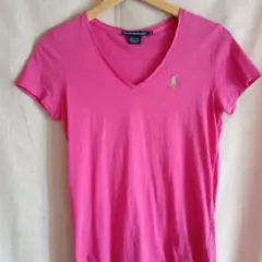 RALPH LAUREN SPORT VネックTシャツ ピンク Sレディースのサムネイル