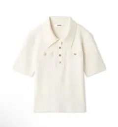 CLANE SHOULDER PADS POLO KNIT TOPS - メルカリ