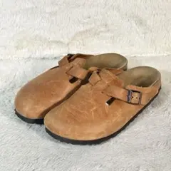 極美品　ビルケンシュトック　ボストン　リアルレザー　本革　ブラウン　2499 極美品 ビルケンシュトック ボストン リアルレザー 本革 ブラウン 2499