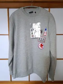 S.J.H.U トレーナー Ｍ グレー 庵野秀明 シール付き 新品未使用 メンズ