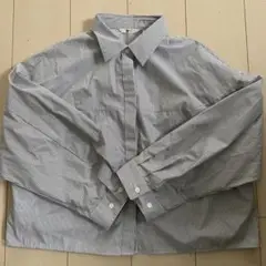 UNIQLO コットンコクーンシャツ グレー XL