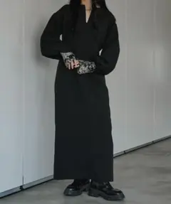 Ezick Jacquard cuffsタックカーブドレスのサムネイル