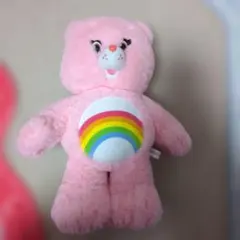 メディコムトイ　ケアベア　腕と足が動くぬいぐるみ　チアベア　ピンク