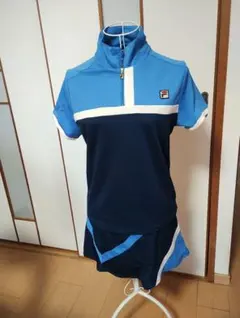 FILA テニスウェア ハーフジップ ススコート付き