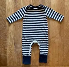 無印良品　ボーダー　ロンパース　ネイビー　紺　70-80サイズ