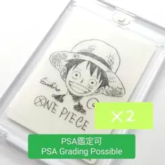 2枚 PSA 鑑定向け ルフィ 尾田先生 イラスト サイン ナツコミ 2022