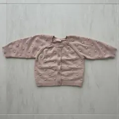 ポンポンニットカーディガン